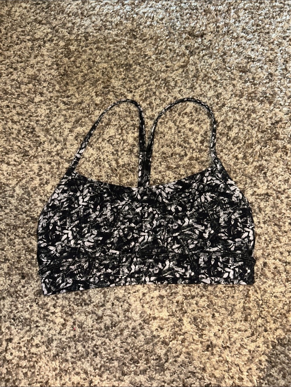 lululemon athletica Black & White Patterned Sports Bra